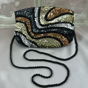 VTG Sequin Crossbody Clutch
